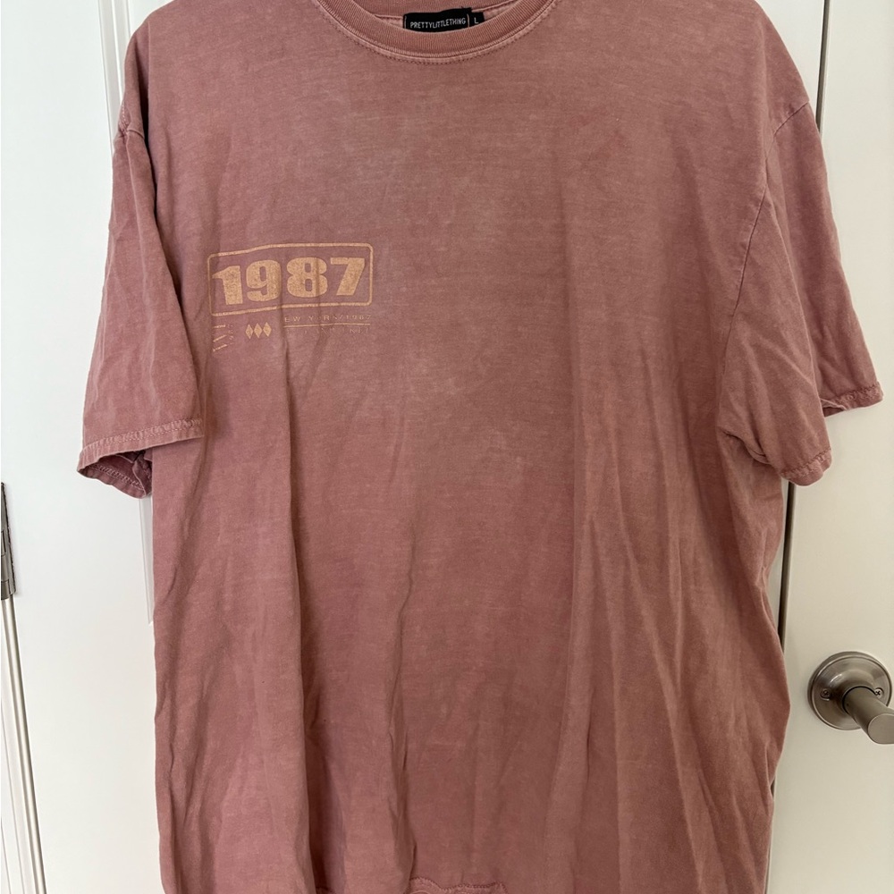 PrettyLittleThing 1987 Graphic Tee - Dusty Pink